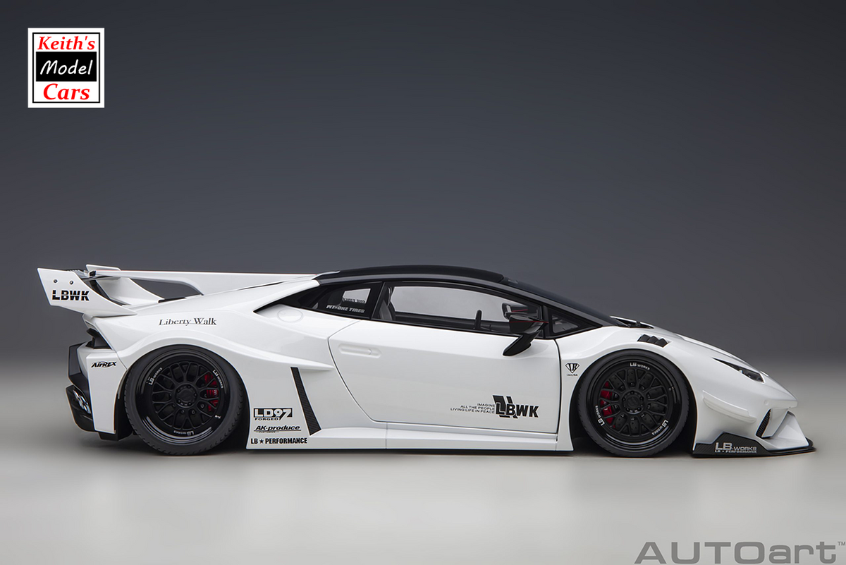 1 18 Scale AUTOart Models Liberty Walk LB Silhouette Lamborghini Huracan GT in White AA79125 Keith s Model Cars