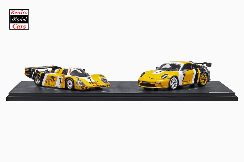 1:43 Scale Spark Models Porsche Two Car set - 956 No.7 Winner 24h Le Mans  1985 and Porsche 911 GT3 (992) - 