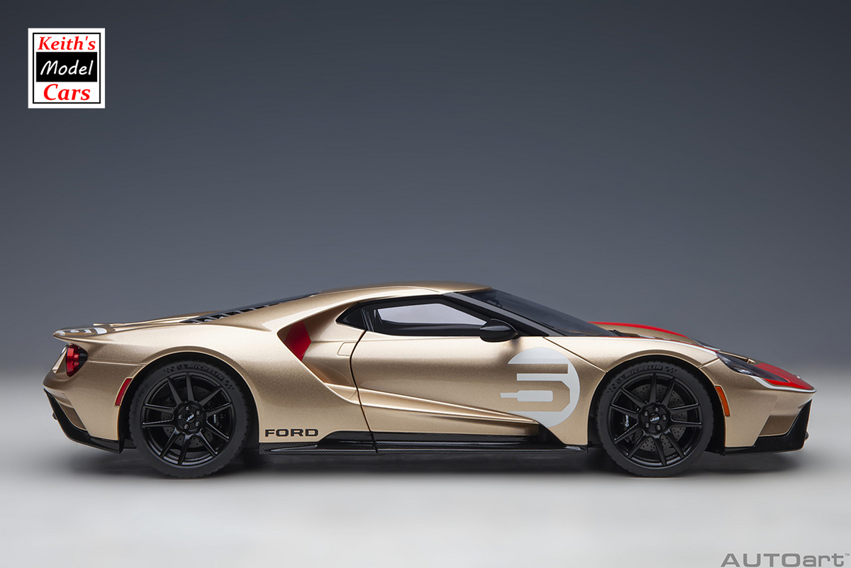 1:18 Scale AUTOart Models Ford GT 2022 Holman Moody Heritage Edition  (Holman Woody Gold) (AA72928)