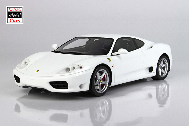 1:18 Scale BBR Models Ferrari 360 Modena in Gloss Awus White with Manual  Transmission (P18204E)