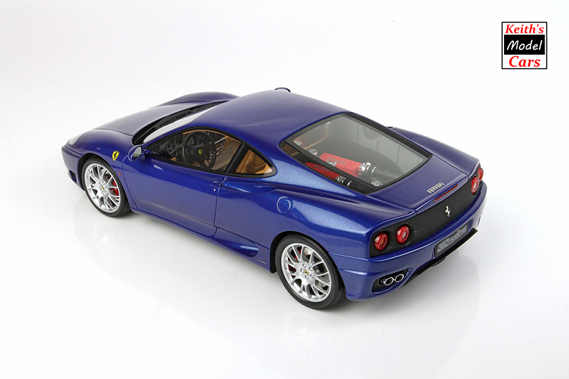 1:18 Scale BBR Models Ferrari 360 Modena (1999) in Blu Tour de France with  F1 Transmission (P18205C)