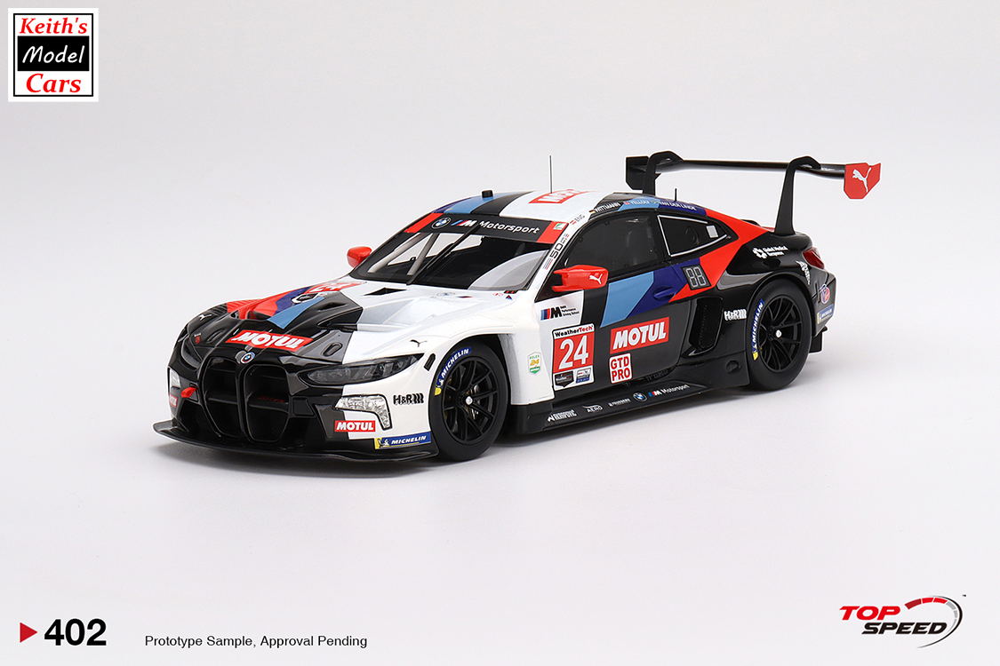 1:18 Scale TopSpeed-Models BMW M4 GT3 - BMW Team RLL - 2022 IMSA Daytona 24  Hrs (No.24 P. Eng/M. Wittmann/N. Yelloly/S. van der Linde) (TS0402)