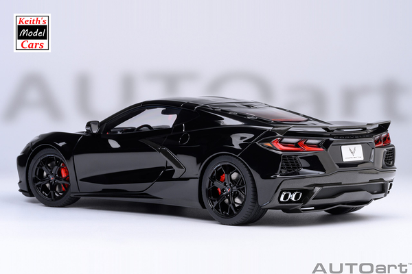 [1/18 Scale] Chevrolet Corvette C8 Stingray Z51 in Black by AUTOart Models