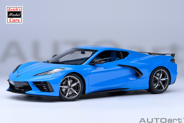 [1/18 Scale] Chevrolet Corvette C8 Stingray Z51 in Rapid Blue by AUTOart Models