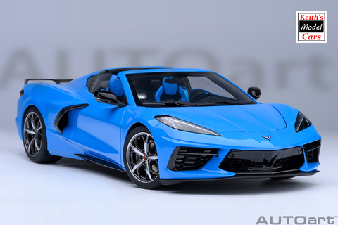 [1/18 Scale] Chevrolet Corvette C8 Stingray Z51 in Rapid Blue by AUTOart Models