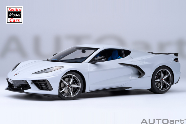 [1/18 Scale] Chevrolet Corvette C8 Stingray Z51 in Ceramic Matrix Grey Metallic by AUTOart Models