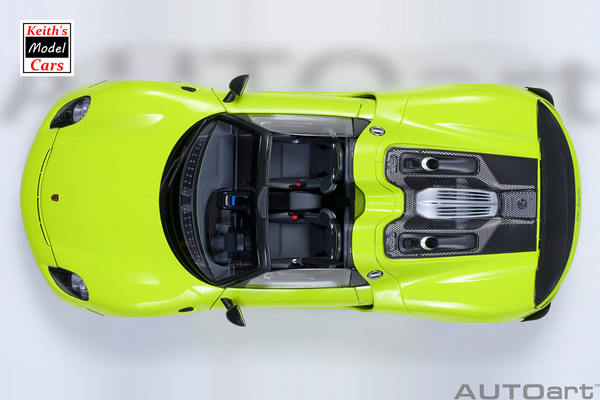 [1/18 Scale] Porsche 918 Spyder Weissach Package in Acid Green by AUTOart Models