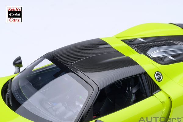 [1/18 Scale] Porsche 918 Spyder Weissach Package in Acid Green by AUTOart Models