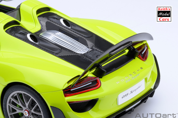 [1/18 Scale] Porsche 918 Spyder Weissach Package in Acid Green by AUTOart Models