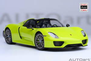 [1/18 Scale] Porsche 918 Spyder Weissach Package in Acid Green by AUTOart Models