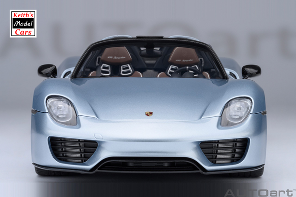 [1/18 Scale] Porsche 918 Spyder Weissach Package in Liquid Metal Blue Chrome by AUTOart Models