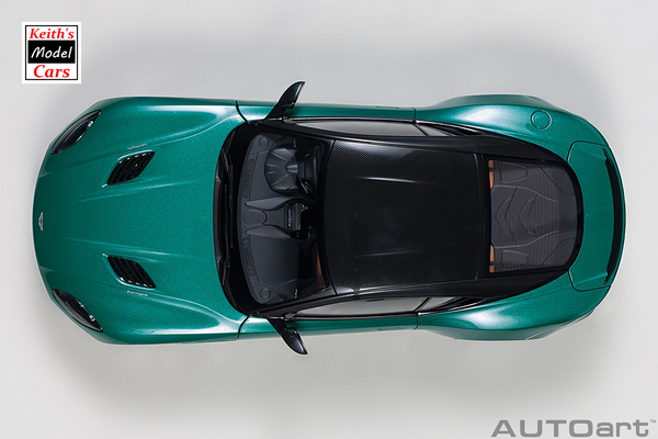 Green Aston Martin DBS Top View