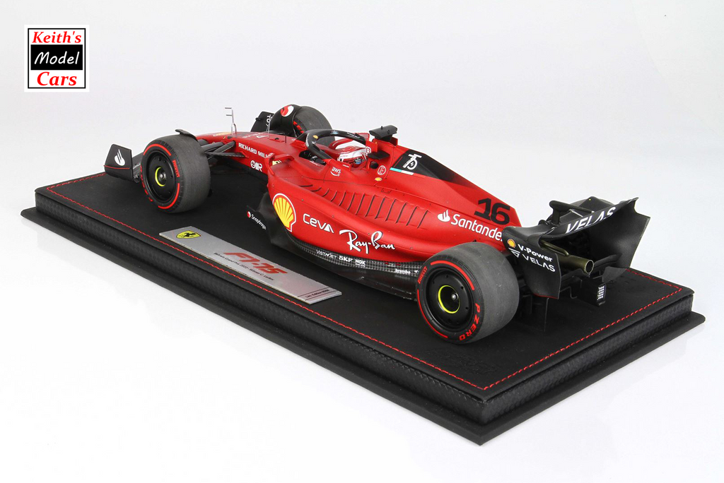 BBR-MODELS BBR221816 Scale 1/18  FERRARI F1-75 TEAM SCUDERIA FERRARI N 16  WINNER BAHRAIN GP 2022 CHARLES LECLERC RED