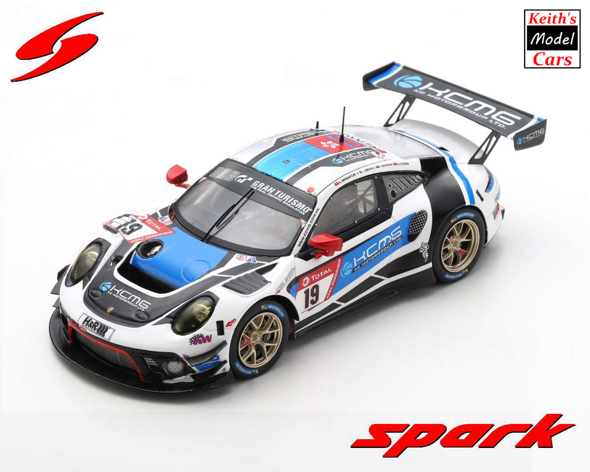 1:43 Scale Spark Models Porsche 911 GT3 R - KCMG - 24H 